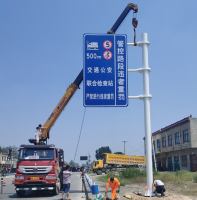 浙江双悬臂标志杆、交通标志杆制作、门架立柱加工厂家